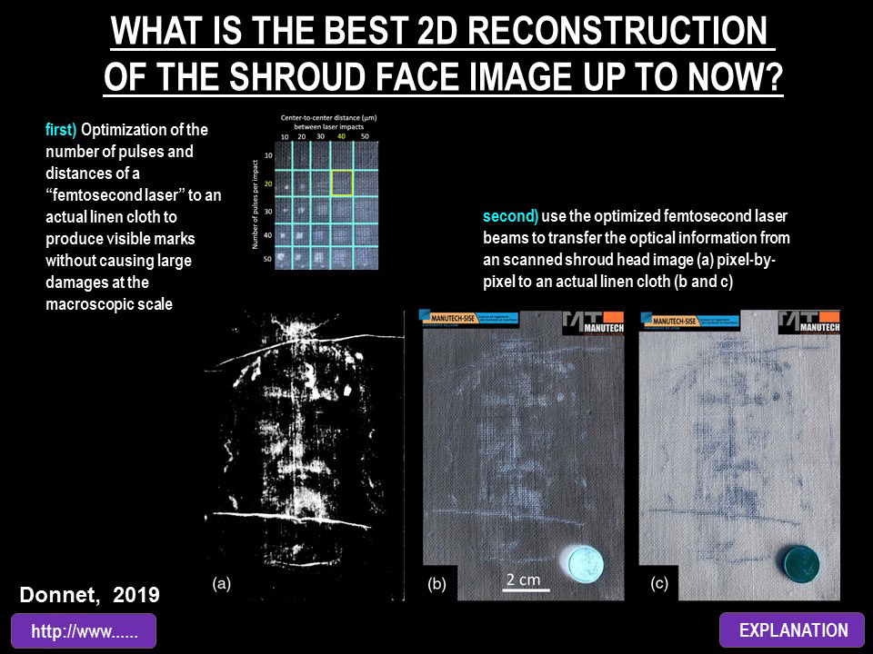 WHAT IS THE BEST 2D RECONSTITUTION OF THE SHROUD FACE IMAGE UP TO NOW?